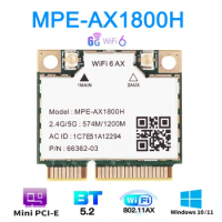 Wi-Fi 6 MT792 for Intel AX200 Dual Band WiFi 6 Bluetooth 5.2 Card For Mini pcie Adapter Wireless Adapter 2.4G/5Ghz For Laptop/PC