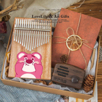 TẶNG Sticker dán đàn kalimba 17 phím 21 phím 34 phím Tonic dễ nhìn tháo dỡ dễ dáng MODEL216- GẤU DÂU