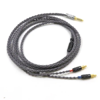 4 pin Xlr 4.4 2.5mm 8 Cores Earphone Cable For ATH- AP2000Ti 750 770H 990H ADX5000 MSR7B Headphone Upgrade Wires