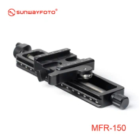 SUNWAYFOTO MFR-150 High Quality Aluminium 4-way Macro Slider Macro Photography Tripod Oodaklama Macro Focusing Rail Slider Plate