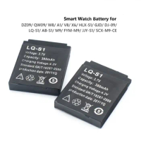 1-4pcs Smart Watch Battery Durable SmartWatch LQ-S1 3.7V 380mA Lithium Rechargeable Battery for DZ09 W8 A1 QW09 KSW-S6 RYX-NX9