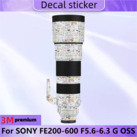 For SONY FE200-600 F5.6-6.3 G OSS Lens Body Sticker Protective Skin Decal Vinyl Wrap Film Anti-Scratch Protector Coat SEL200600G