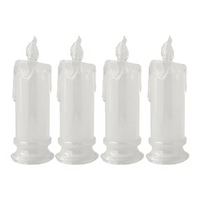 4PCS LED Flameless Candles ,LED Clearance Pillar Candles, Battery Included,Decoracion for Halloween Christmas