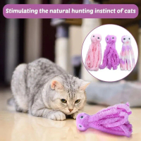 {DLGIFJIE} Hot Cat Toy Octopus Cat Teething Stick Kitten Kitten Cat Teething Toy Cross-border Pet Pr
