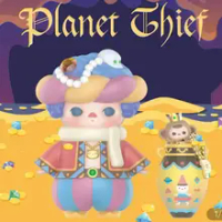 Authentic Pucky Planet Explorer Planet Thief Hanging Card