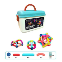 【Playful Toys 頑玩具】益智磁力棒積木74PCS