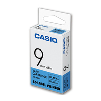 CASIO 卡西歐 XR-9BU1 9mm 藍底黑字 標誌帶/標籤帶