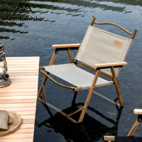 Outdoor Campground Aluminum Kermit Folding Chair Beach Chair Portable Armrest Fishing Chair