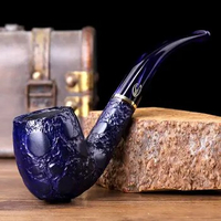 Savinelli-Briar Blue Crocodile Pattern Pipe for Smoking, Father's Day Gift for Him