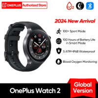 OnePlus Watch 2 Global Version Smart Watch 1.43'' AMOLED Display Snapdragon W5 Gen 1 Google Wear OS 4 Dual Frequency GPS NFC
