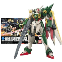 Bandai Genuine Gundam Model Kit Anime Figure HGBF 1/144 Wing Fenice Collection Gunpla Anime Action Figure Toys for Children