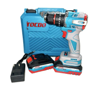 (Bộ 2 pin)Máy khoan pin tocdo 10mm 3 chức năng (có búa) 2 pin 1 sạc động cơ không chổi than chân pin