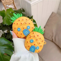 Cartoon Pineapple House Case for AirPods Pro2 Airpod Pro 1 2 3 Bluetooth Earbuds Charging Box Protective Earphone Case Cover