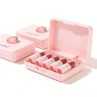 Set Lipstik Matte DragonRanee 5 Tiub Mini, Tahan Lama & Berpigmen Tinggi, Kit Mudah Alih untuk Trave
