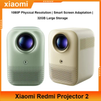 NEW Xiaomi Redmi Projector2 1080P Resolution 1.5GB + 32GB Customized Optomechanical Auto Focus MIUI for TV WANOS Panoramic Sound