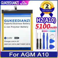 GUKEEDIANZI For AGM A10 Battery 5100mAh New Replacement Accessory Accumulators For AGM A10 Batterij + Tools