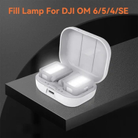Fill Light Phone Clamp for DJI OM 6/5/SE Adjustable Brightness Color Temperature Osmo Mobile 6 Gimbal Light Clamp Accessories