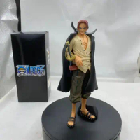 25cm Anime One Piece Red Shanks Stars Figure One Piece Shanks Action Figure PVC Figurine Collection Model Toys Gifts