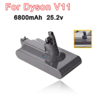 25.2V 6800mAh Lithium Li-ion Battery for Dyson V11 Vacuum Cleaner Battery Replace SV14 SV15 Series Absolute V11 Animal Fluffy