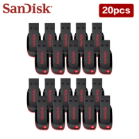Sandisk 128GB CZ50 20PCS USB 2.0 USB Flash Drive Usb Stick 32GB Memoria Usb Pen Drive 16GB For PC For Fast Free Shipping