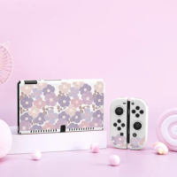 Flowers Case for Nintendo Switch OLED, NS Game Accessories,Handheld Separable Shell for NS Joycon, Switch Oled Cover