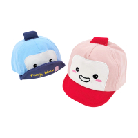 【JoyNa】寶寶遮陽帽 嬰兒棒球帽 鴨舌帽(翻簷造型.微笑機器人童帽)