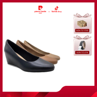[HỎA TỐC HCM] Giày nữ đế xuồng Pierre Cardin Chất liệu da tổng hợp cao cấp, chiều cao 6cm - PCWFWSH 