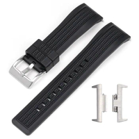 Liquid Silicone 22MM Watch Strap For Tissot PRX Super Player Watch Accessories Replace silver buckle Band with 12MM Converter