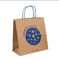 Wholesale 500pcs/Lot Recycle Custom Logo Kraft Paper Shopping Bag Bulk for Small Product Gift Candy Food Packaging Takeaway