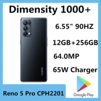 Global Version Oppo Reno 5 Pro CPH2201 Smart Phone Face ID Fingerprint 12GB RAM 256GB ROM NFC 65W Charger 64.0MP 6.55" 90HZ