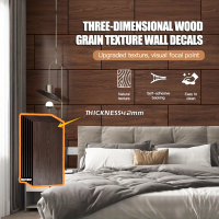 60x30cm 3D Panel Dinding Self-Adhesive, Tekstur Kayu Retro – 11 Gaya untuk Dinding TV & Renovasi Rum