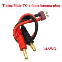 4.0MM Banana Head To EL4.2/XT T Plug Connector Converting wire For Model Aircraft B6/B6AC Iithium Battery Balance Charging Cable