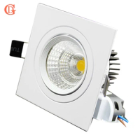 GD 10pcs 5W 7W 10W LED Recessed Downlight Dimmable 12W 15W 20W 24W Spot LED COB Square Downlights AC85-265V 110V LED Spot Light