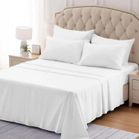 Hotel Premium White King & Super King Cadar Katil Rata 100% Kapas saiz \280 x 280\" cadar katil king