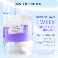 SKINTIFIC AHA BHA PHA Exfoliating Toner Pads 130ml untuk Membersihkan Pori & Menghaluskan & Mencerah