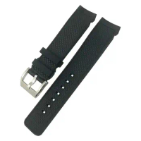 FKMBD 22mm Quick Release Rubber Watchband Fit for IWC Aquatimer Quick-Change System Bracelet Black Silicone Watch Strap Men