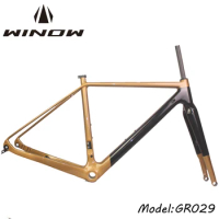Winow Gravel Bike Carbon Frameset 700C*42C BSA68 Disc Brake160MM Bicycle Frames 49/52/54/56/58cm Matte Gloss Carbon Gravel Frame