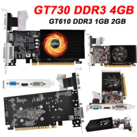 GT730 4GB DDR3 128Bit GT610 2GB Graphics Card PCI-E2.0 16X Cooling Fan HDMI-Compatible VGA DVI Independent Computer Graphic Card