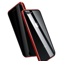 iPhone 7 8 Plus 防窺雙面9H鋼化玻璃磁吸手機保護殼 7Plus手機殼 8Plus手機殼 紅色款
