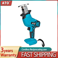 ATO Brushless Cordless Saber Saw Variable Speed Electric Reciprocating Saw Metal Wood Cutter Tool For Makita 18V Battery