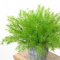 Artificial Asparagus Fern Grass High Quality Shrub Flower Home Office Green Plastic Decorative Plant For Home Office