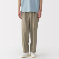 【MUJI 無印良品】男透氣打褶錐形褲(共3色)