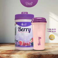 V'ASIA BERRY - FORMULASI CAMPURAN BUAH SUPERBERRIES DENGAN LIMAU GEDANG, OAT DAN INULIN
