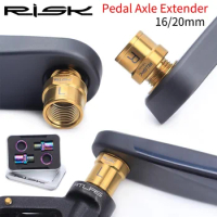 RISK Titanium Ti Bike Pedal Axle Extender Bicycle Pedal Extension Bolts Spacers 16mm 20mm for MTB Road Bicycle Pedals 1 Pair