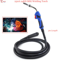 Professional 250A 24KD MIG Torch MAG Welding Gun 4M Cable Air-Cooled EU Connector for MIG Welding Machine