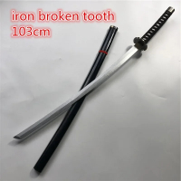 ดาบ103เซนติเมตรเหล็กหักฟันดาบคอสเพลย์ P Rop จำลอง PU ของเล่นอะนิเมะนินจามีดซามูไรดาบ