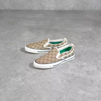 Gucci Sepatu GUCCI GG MONOGRAM BEIGE WHITE SLIP ON 100% ORIGINAL