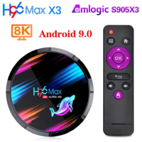 H96 MAX X3 TV Box Android 9.0 4GB 64GB Amlogic S905X3 Quad core BT Wifi H96MAX 4GB 32GB Media player TVBOX Set top box