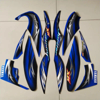 stiker striping motor yamaha Jupiter mx old 135 2006 hitam biru list body standar terbaik murah