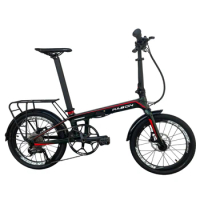 KABON Hot 20 inch Adult Folding Bicycle Carbon Fibre City Bike Commuting Bicycle Foldable 9 Gear Speed